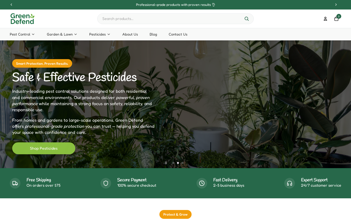 Green Defend — aperçu du site