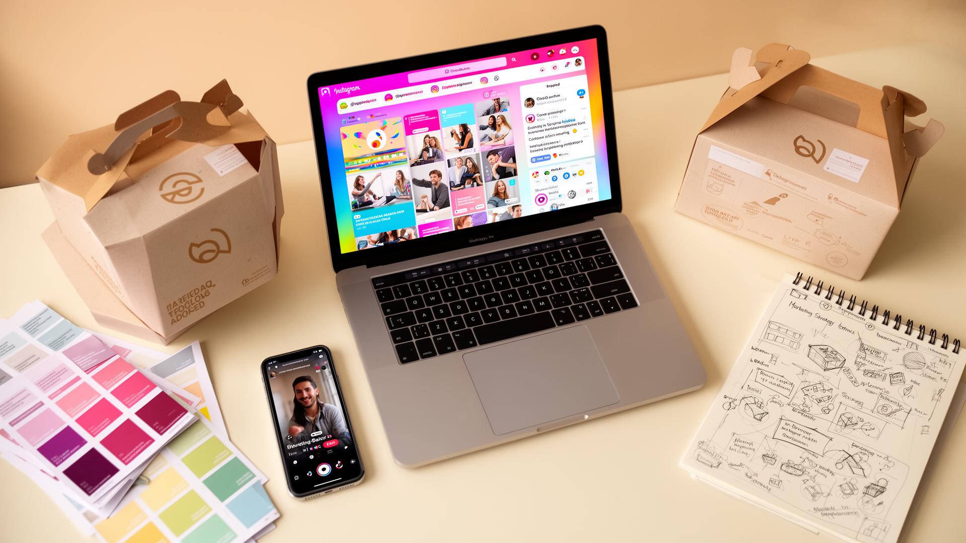 Équipe marketing — création de contenu, social media et branding